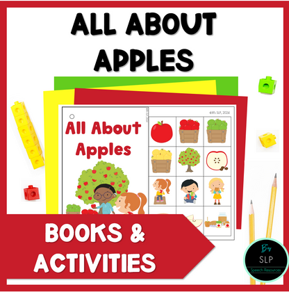 All About Apples Early Language Preschool Books & Activities Sept Speech Therapy