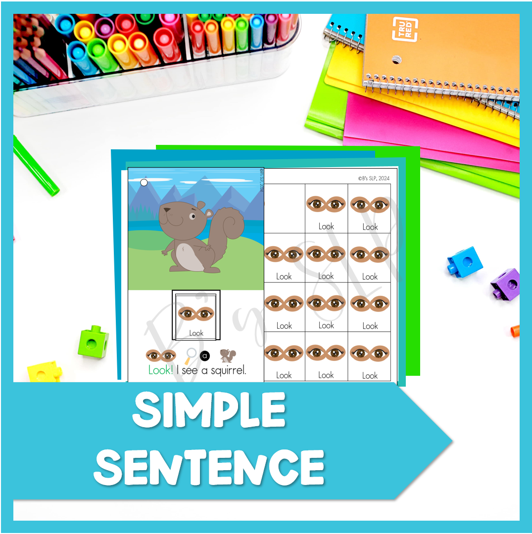 Look AAC Core Word Vocabulary Books and Parent Handout Activities Speech Therapy