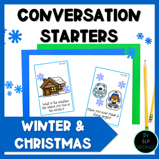 Winter and Christmas Conversation Starters for Speech Therapy