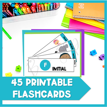 F Articulation Printable Strip Flashcards for Speech Therapy