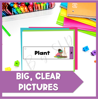 L Blends Articulation Printable Strip Flashcards for Speech Therapy