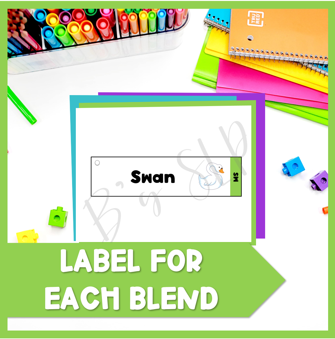 S Blends Articulation Printable Strip Flashcards for Speech Therapy