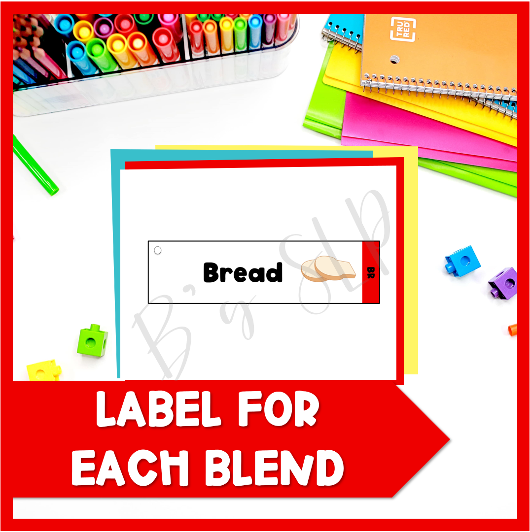 R Blend Articulation Printable Strip Flashcards for Speech Therapy