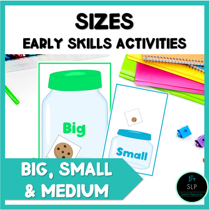 Comparing Sizes Basic Concept Learning Activity Preschool & Pre-K Speech Therapy