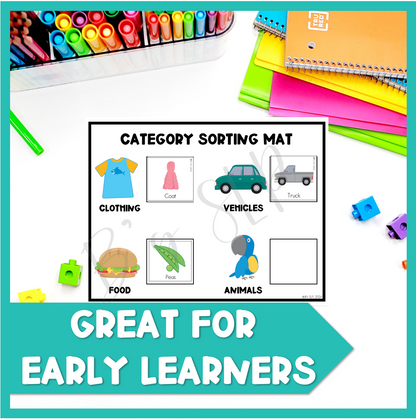 Category Sorting Activities, Basic Concept Learning for Preschool Speech Therapy