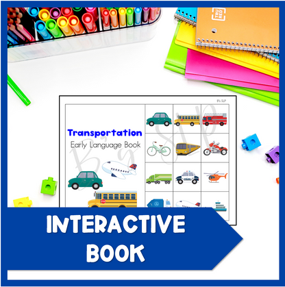 Transportation Early Language Preschool Book and Activities Speech Therapy