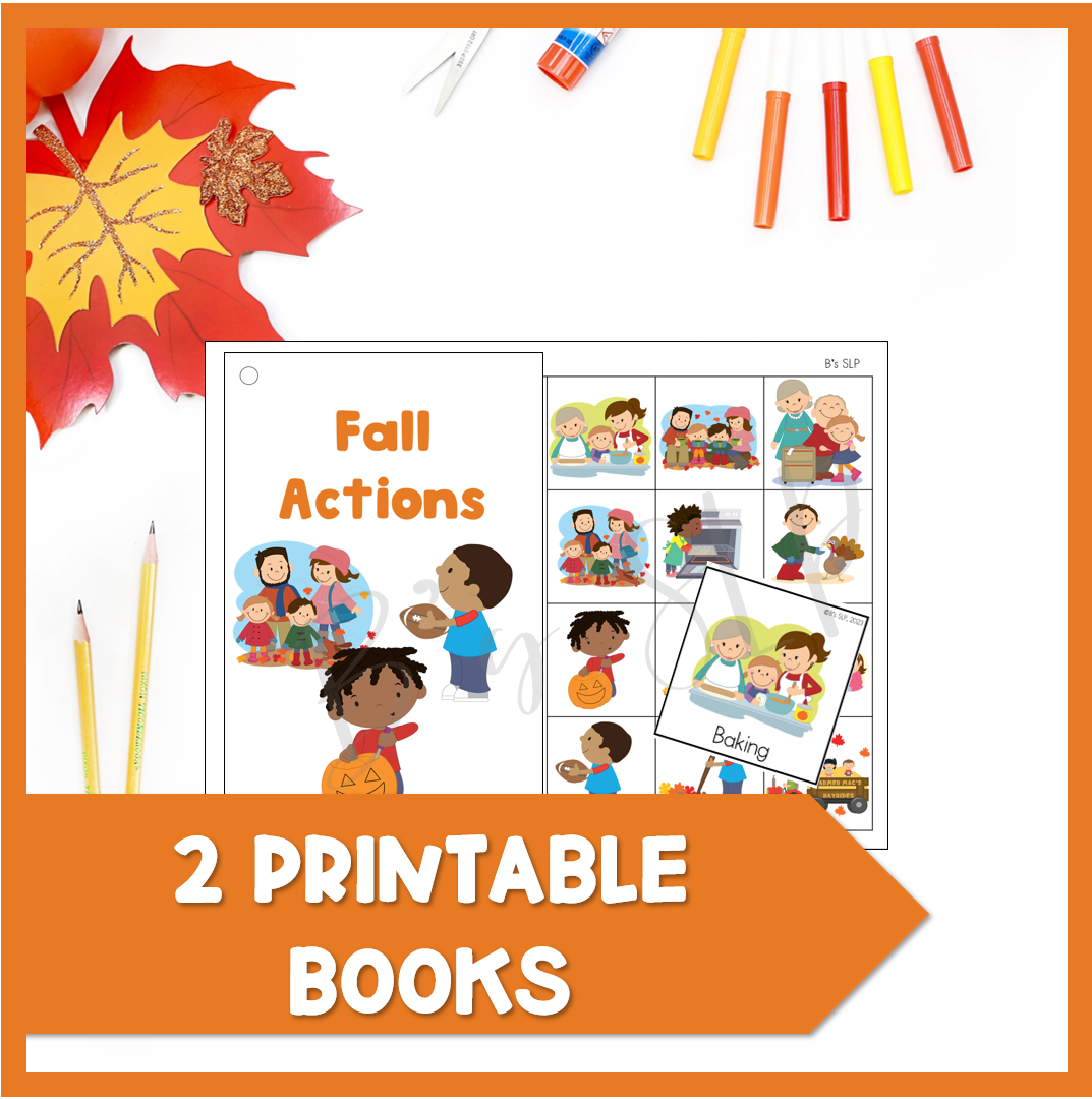 Fall Actions and Verbs Preschool Language Books and Activities Speech Therapy