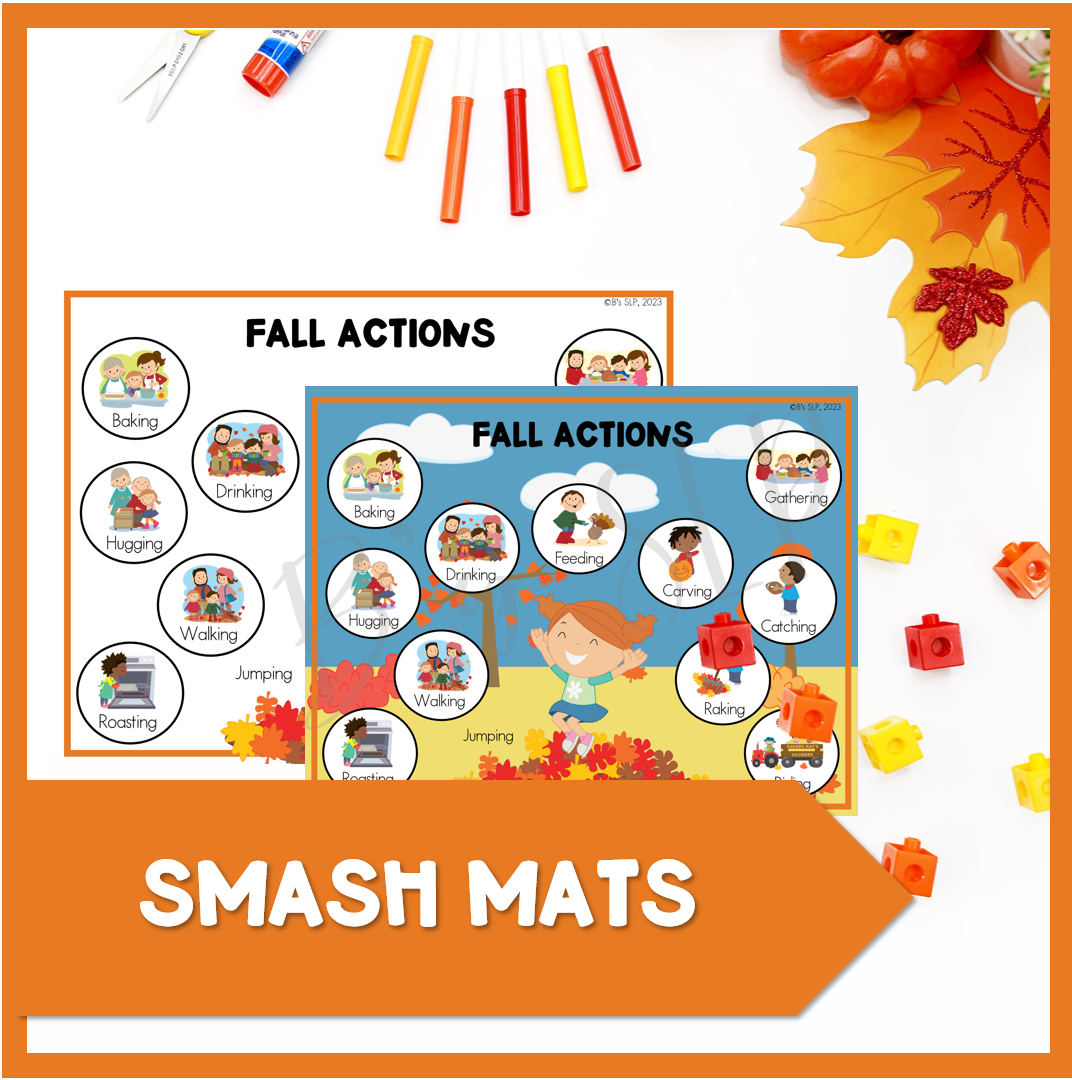 Fall Actions and Verbs Preschool Language Books and Activities Speech Therapy