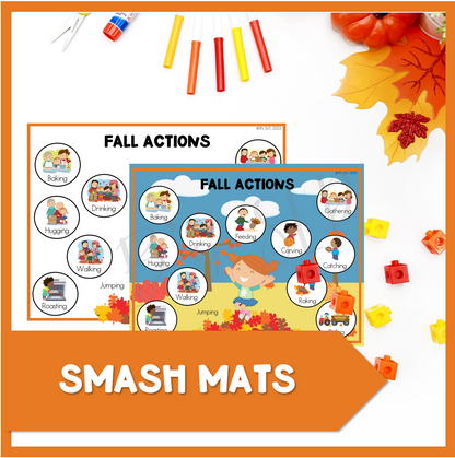 Fall Actions and Verbs Preschool Language Books and Activities Speech Therapy