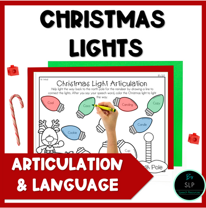 Christmas Holiday Articulation and Language Worksheet Activity Speech Therapy