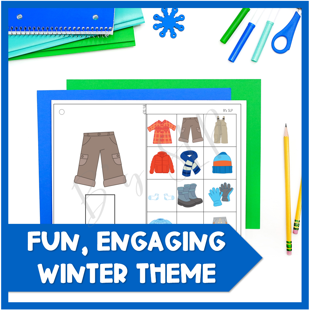 Winter Clothes Early Vocabulary Book Activity Speech Therapy