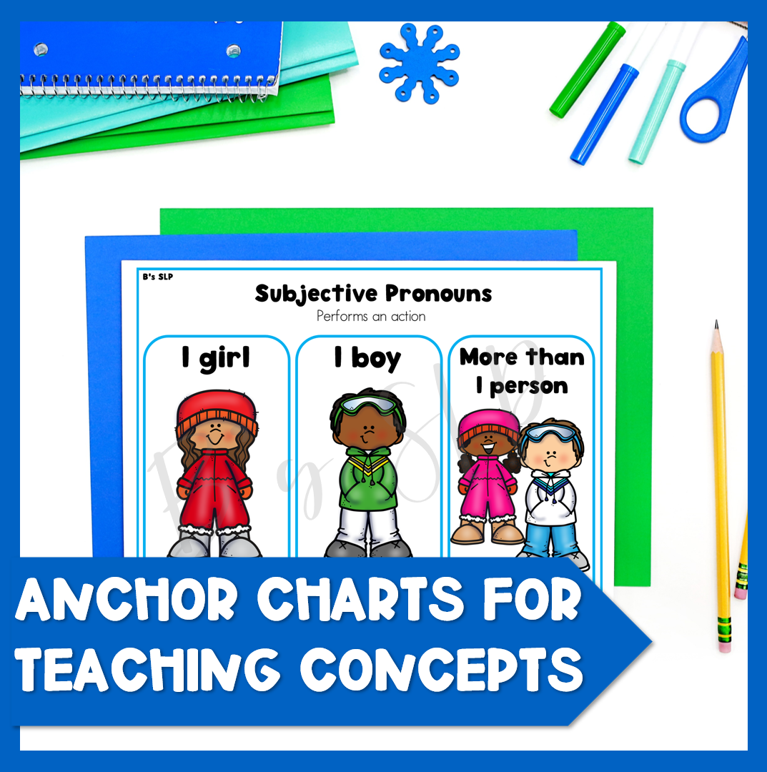 Winter Pronouns Sorting Activities Speech Therapy