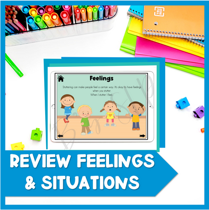 Stuttering Fluency Strategies and Activities Digital Boom Cards Speech Therapy