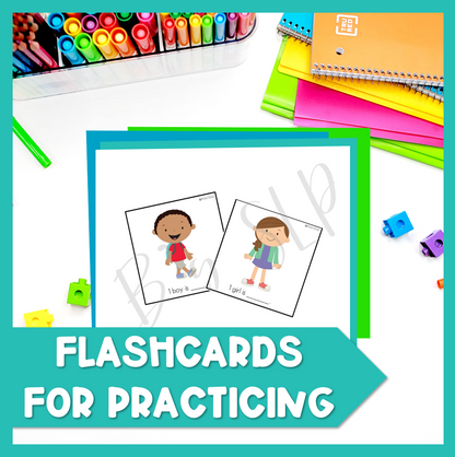 Pronoun Visual Mats and Flashcards Speech and Language Therapy