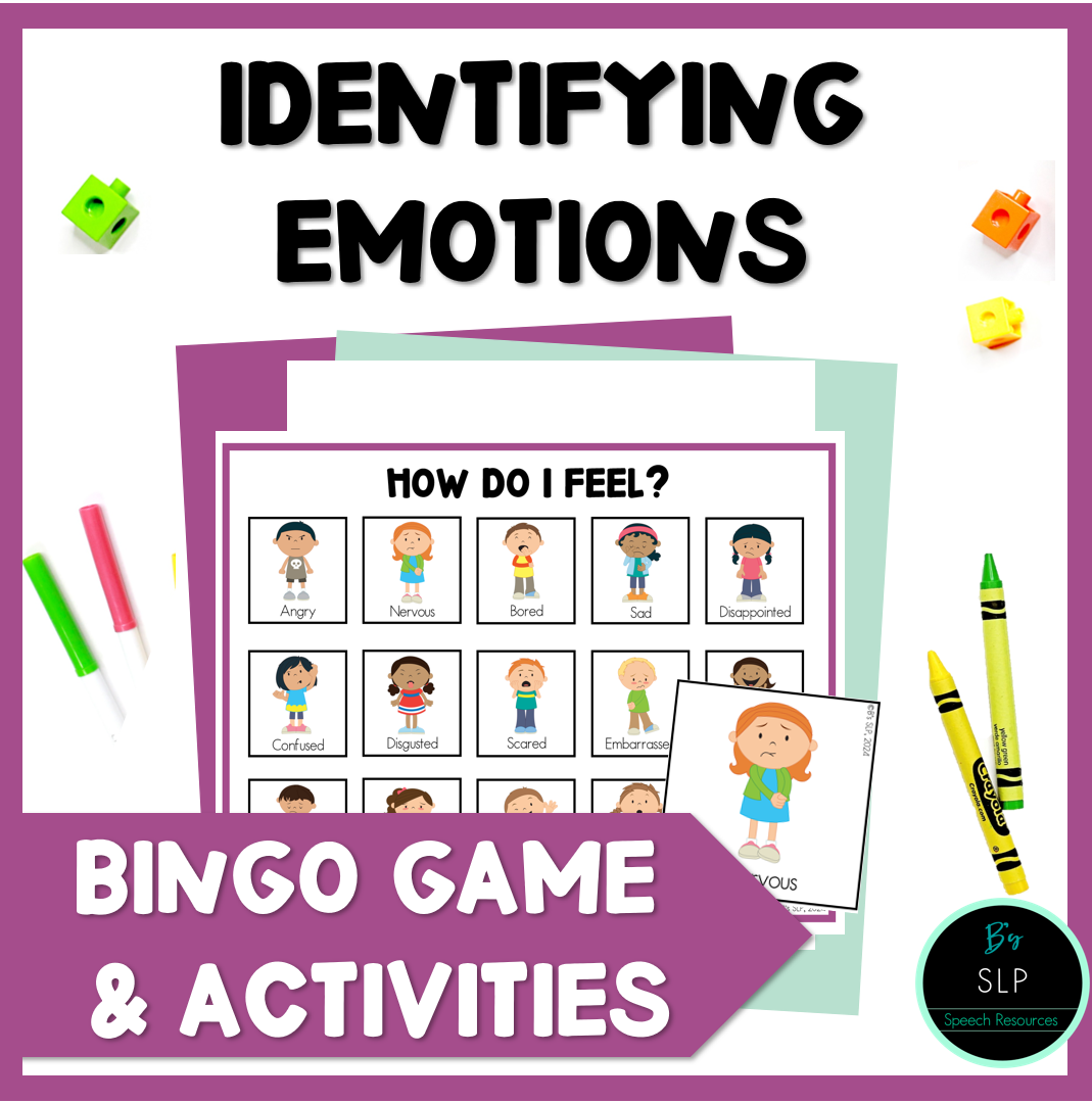 Identifying Emotions and Feelings Chart, Poster, Game Activities Speech Therapy