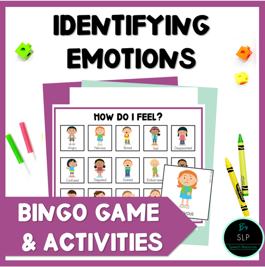 Identifying Emotions and Feelings Chart, Poster, Game Activities Speech Therapy