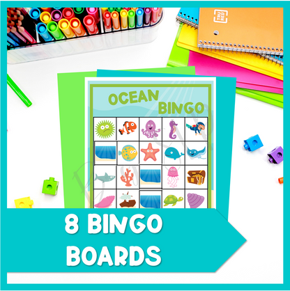 Ocean Bingo Game Activity Speech Therapy