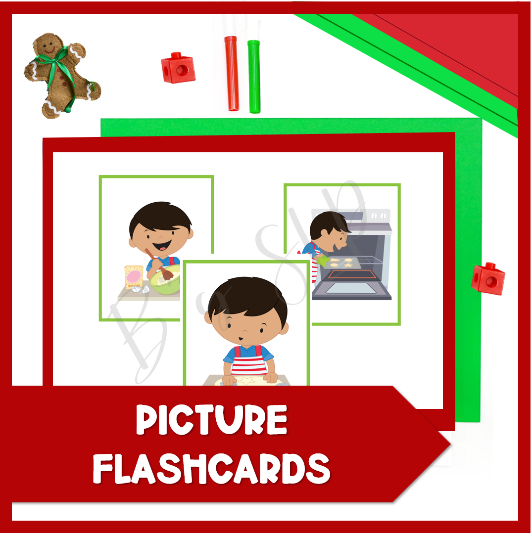 Christmas Sequence and Retell Printable Task Cards and Stories Speech Therapy