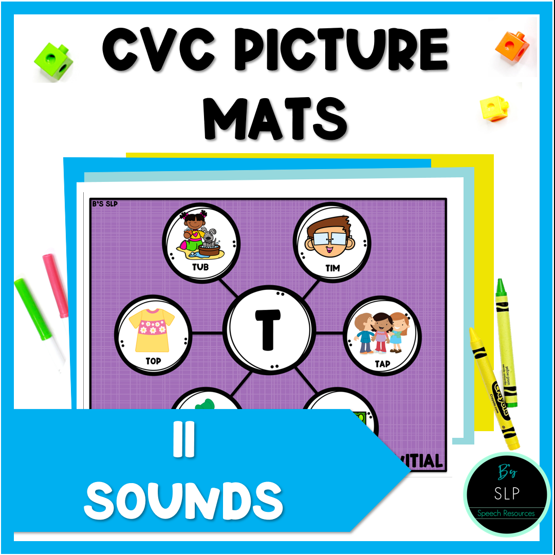 CVC Words Phonological Awareness BUNDLE Activities Speech Therapy