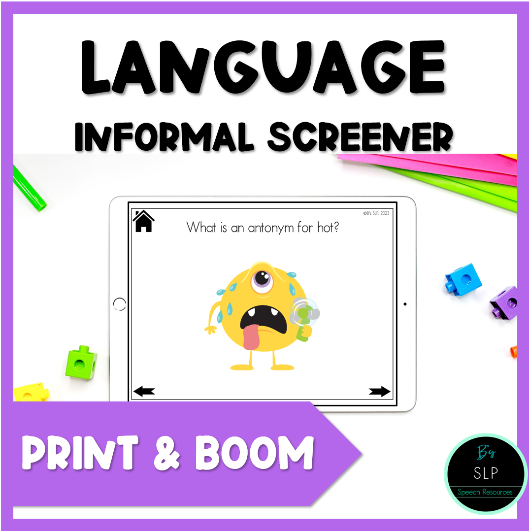 Informal Language Screener Speech Therapy