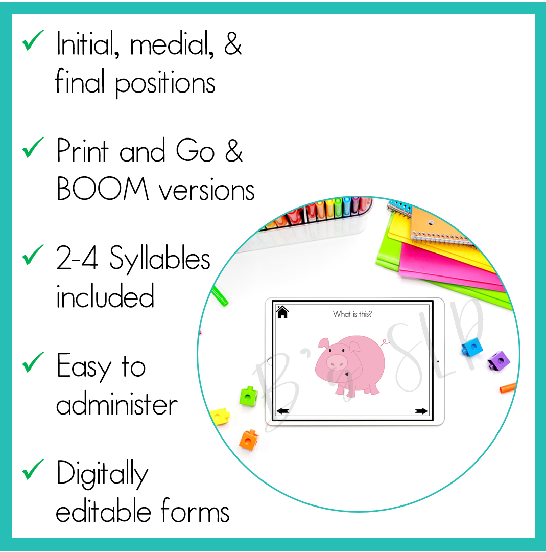 Quick Articulation Screener Informal Articulation Assessment Speech Therapy