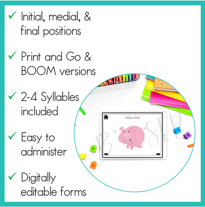 Quick Articulation Screener Informal Articulation Assessment Speech Therapy