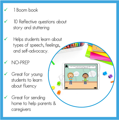 Stuttering Fluency Awareness & Advocacy Social Skills Story Speech Therapy