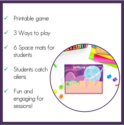 Outer Space Alien Game Activities Speech Therapy