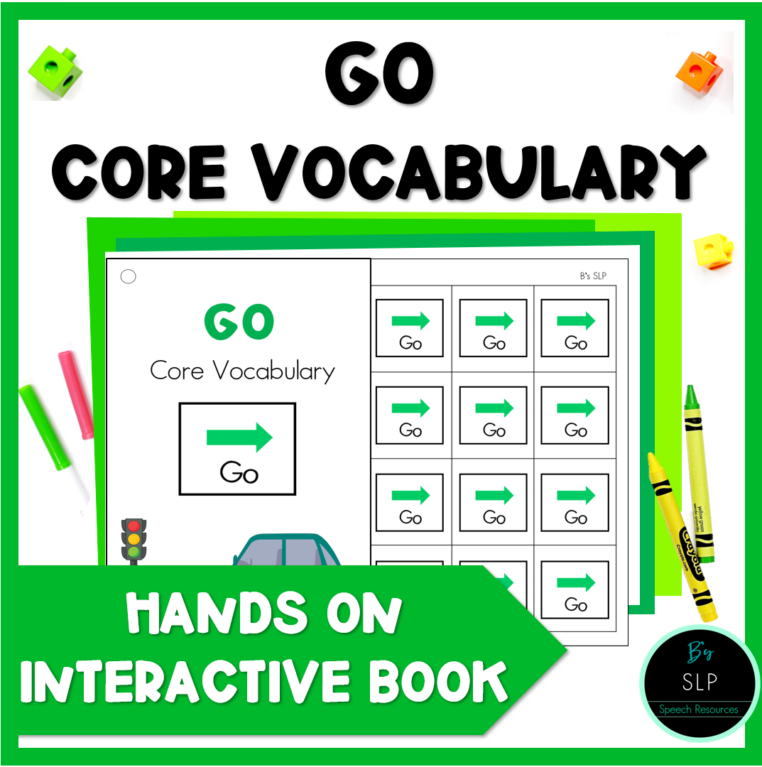 Go AAC Core Word Vocabulary Book Printable Activity Speech Therapy