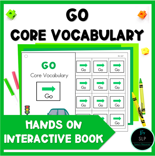 Go AAC Core Word Vocabulary Book Printable Activity Speech Therapy