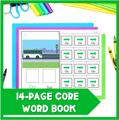 Go AAC Core Word Vocabulary Book Printable Activity Speech Therapy