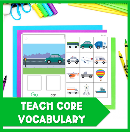 Go AAC Core Word Vocabulary Book Printable Activity Speech Therapy