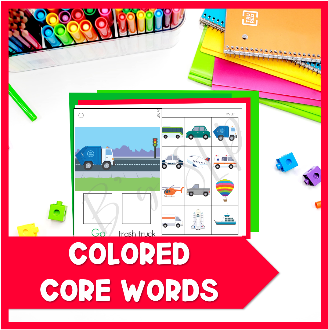 Stop and Go Core Word AAC Book Vocabulary Activities BUNDLE Speech Therapy