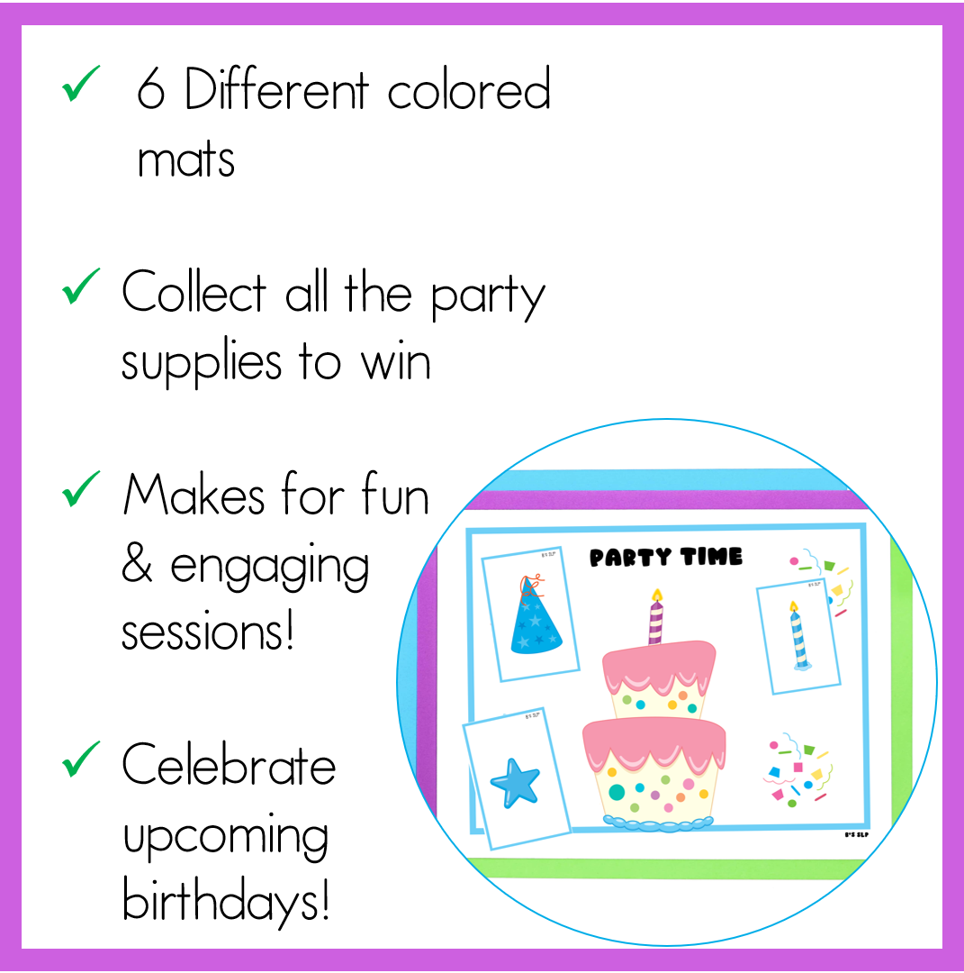 Birthday Party Game Speech Therapy