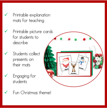 Christmas Describing Pictures Expressive Language Game Activity Speech Therapy