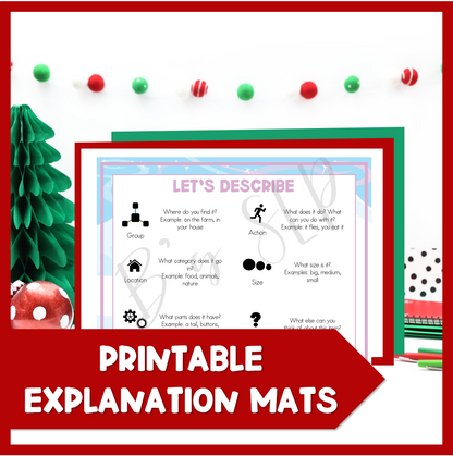 Christmas Describing Pictures Expressive Language Game Activity Speech Therapy